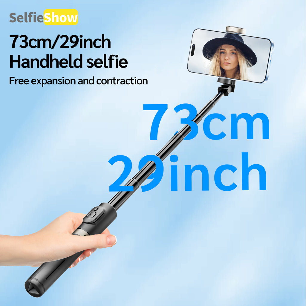 29" Mini Portable Selfie Stick Tripod with iPhone & Android for Travel, Vlogging, Selfies & Video Recording