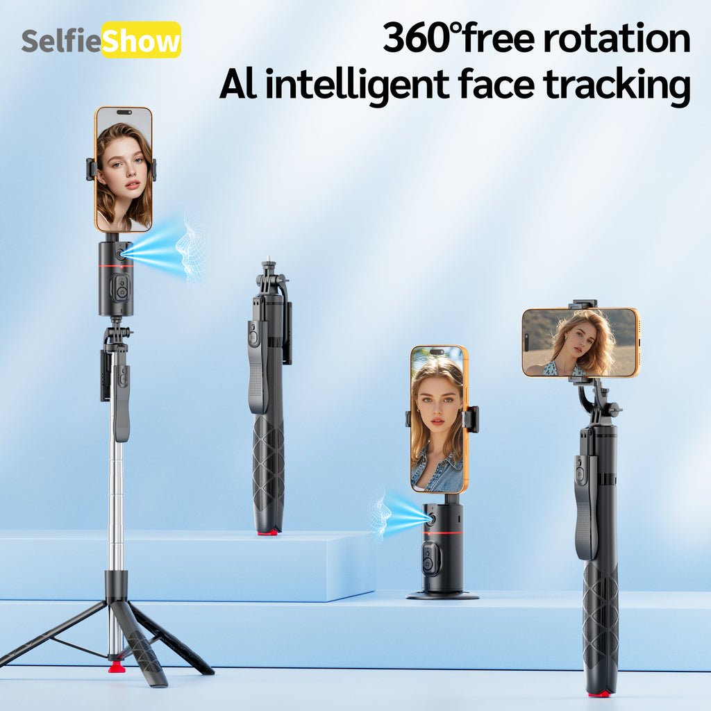 68" AI Face Tracking Tripod with Remote – 360° Auto Tracking for Hands-Free Content Creation