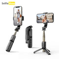 Mini Aluminum Alloy Bluetooth Selfie Stick Tripod for Phone, Desktop Stand with 360° Rotation & Remote for iOS & Android
