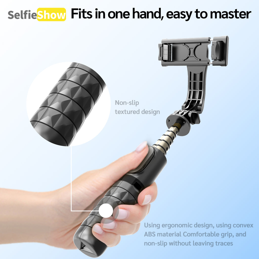 Mini Aluminum Alloy Bluetooth Selfie Stick Tripod for Phone, Desktop Stand with 360° Rotation & Remote for iOS & Android