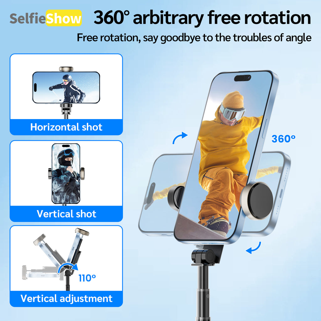 29" Mini Portable Selfie Stick Tripod with iPhone & Android for Travel, Vlogging, Selfies & Video Recording