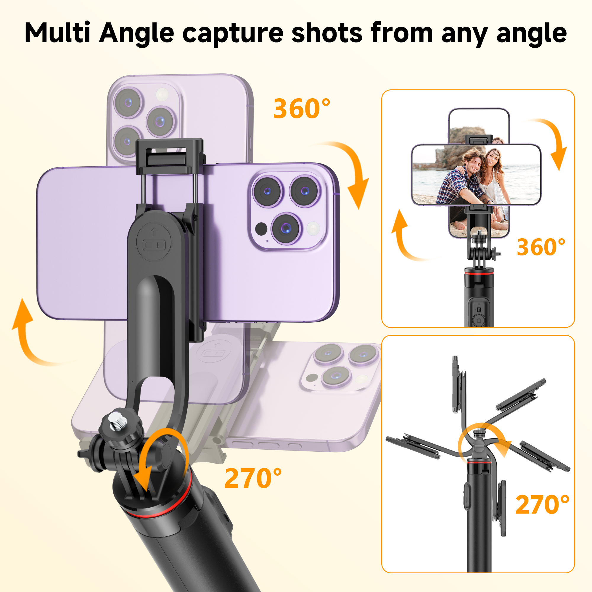 51.6" Adjustable Tripod Selfie Stick for Content Creators