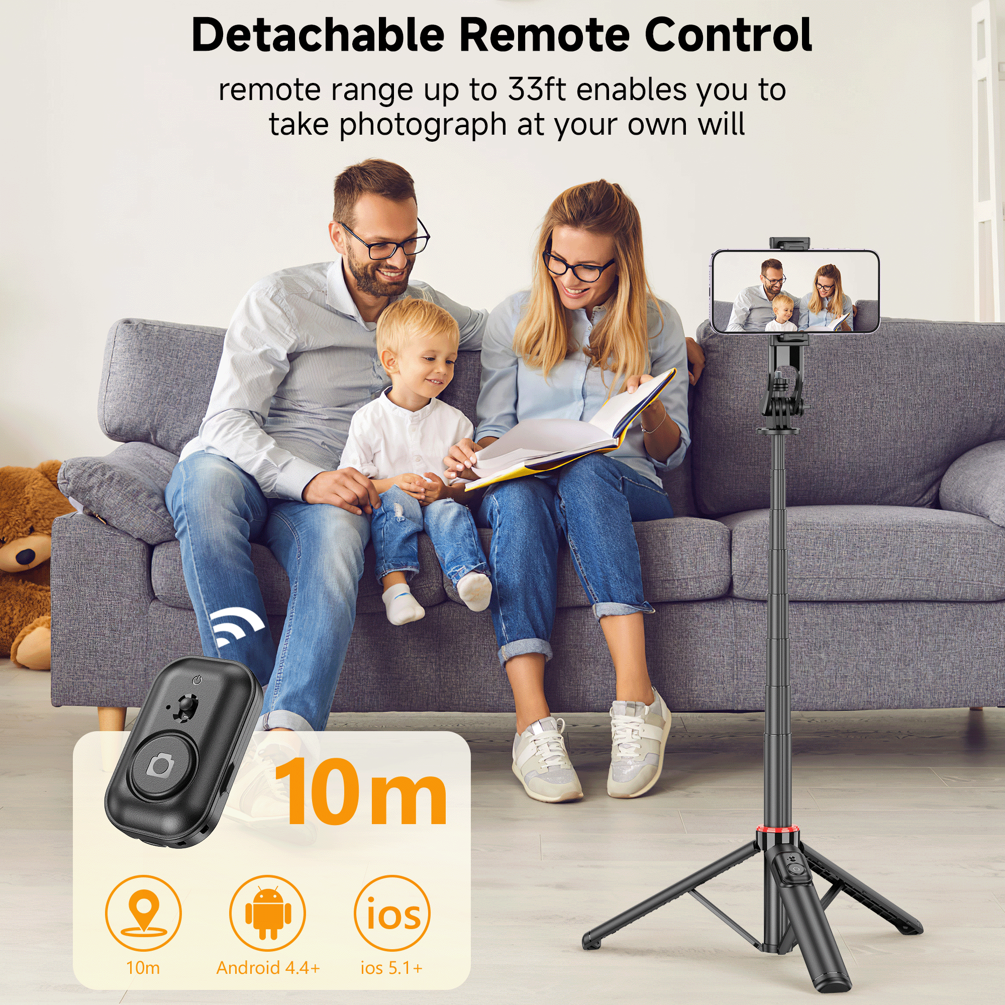 51.6" Adjustable Tripod Selfie Stick for Content Creators