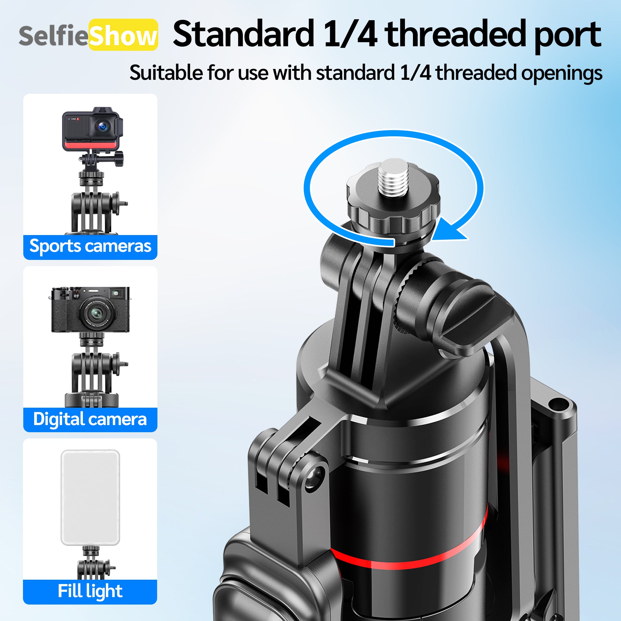 69" Auto Pop-Up Tripod Selfie Stick, 1.75m All-in-One Phone Tripod with Remote, Anti-Wobble Handle & 360° Adjustable Mount