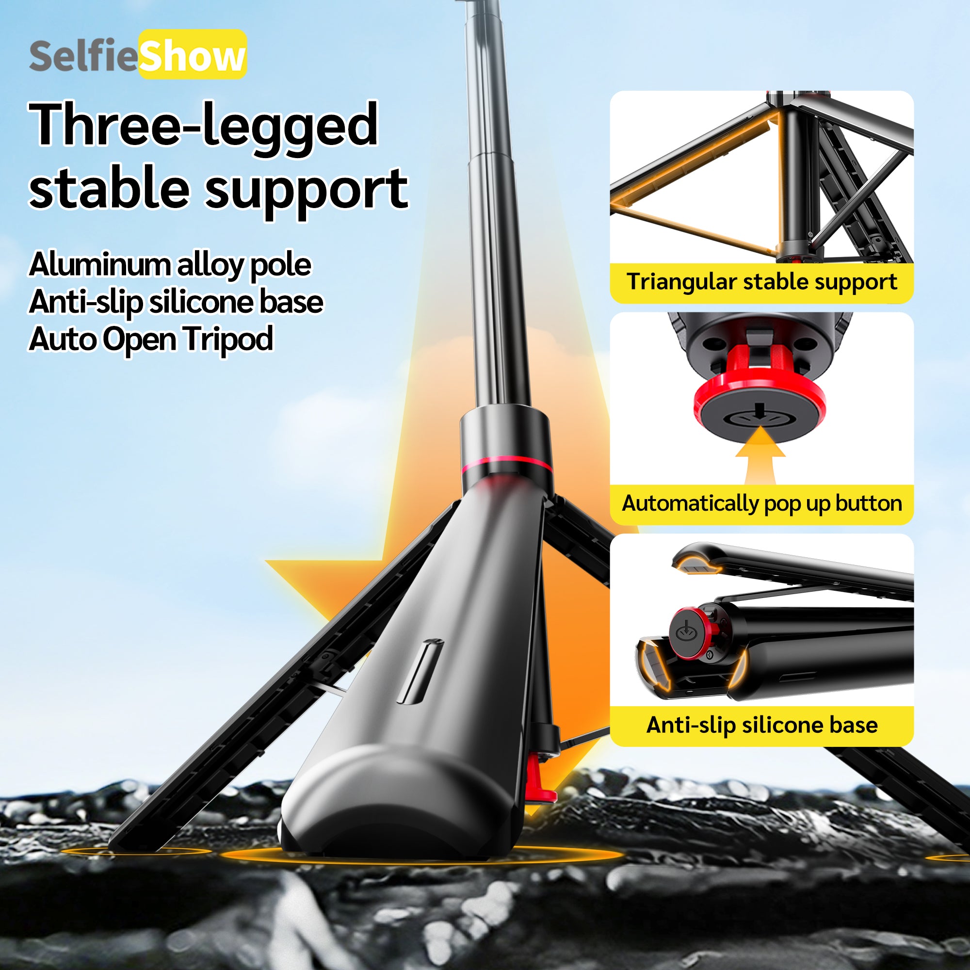 70in AI Face Tracking Tripod with Remote & Gesture Control