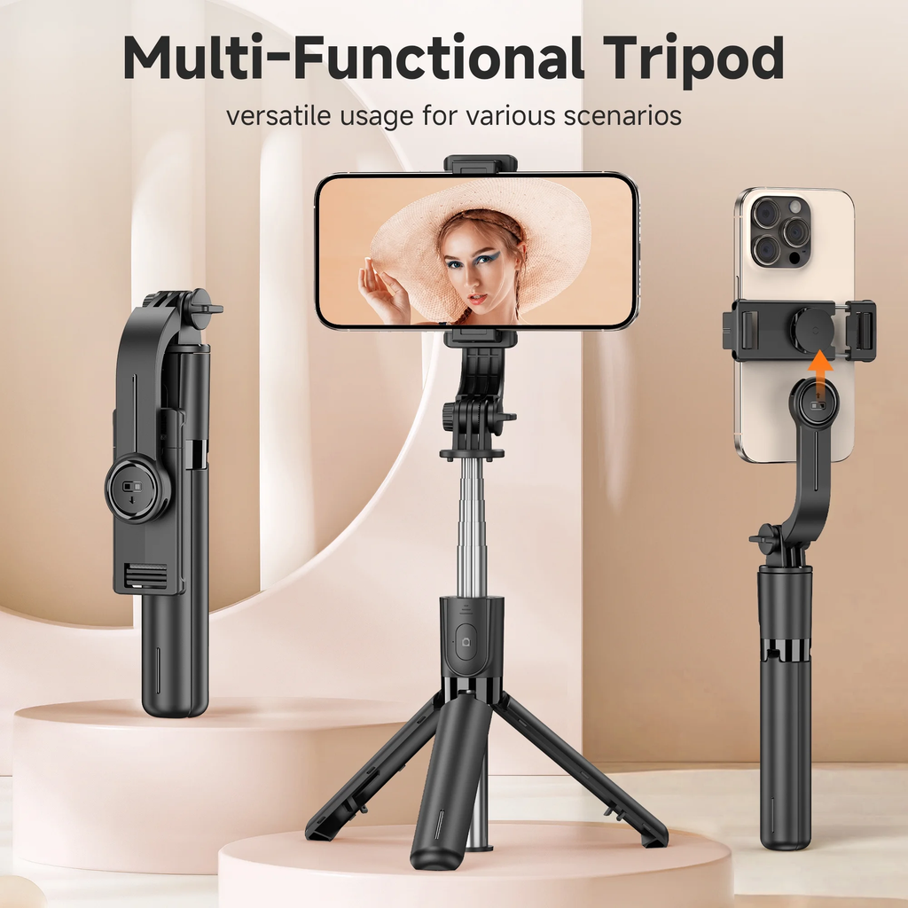 Portable Bluetooth Selfie Stick Tripod with Detachable Phone Holder