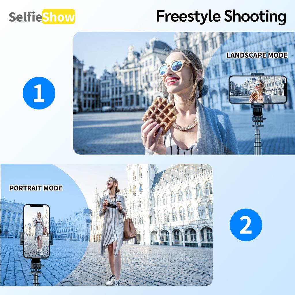 Mini Aluminum Alloy Bluetooth Selfie Stick Tripod for Phone, Desktop Stand with 360° Rotation & Remote for iOS & Android