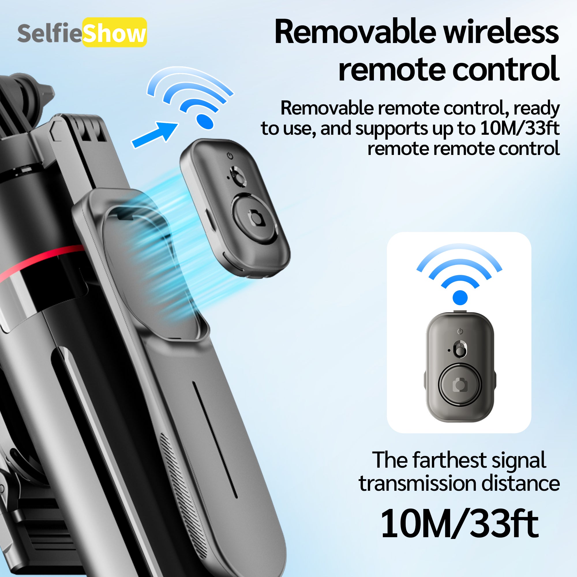 69" Auto Pop-Up Tripod Selfie Stick, 1.75m All-in-One Phone Tripod with Remote, Anti-Wobble Handle & 360° Adjustable Mount