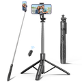71" Heavy-Duty Bluetooth Selfie Stick Tripod with Remote, 360° Rotating Phone Stand for iPhone & Android